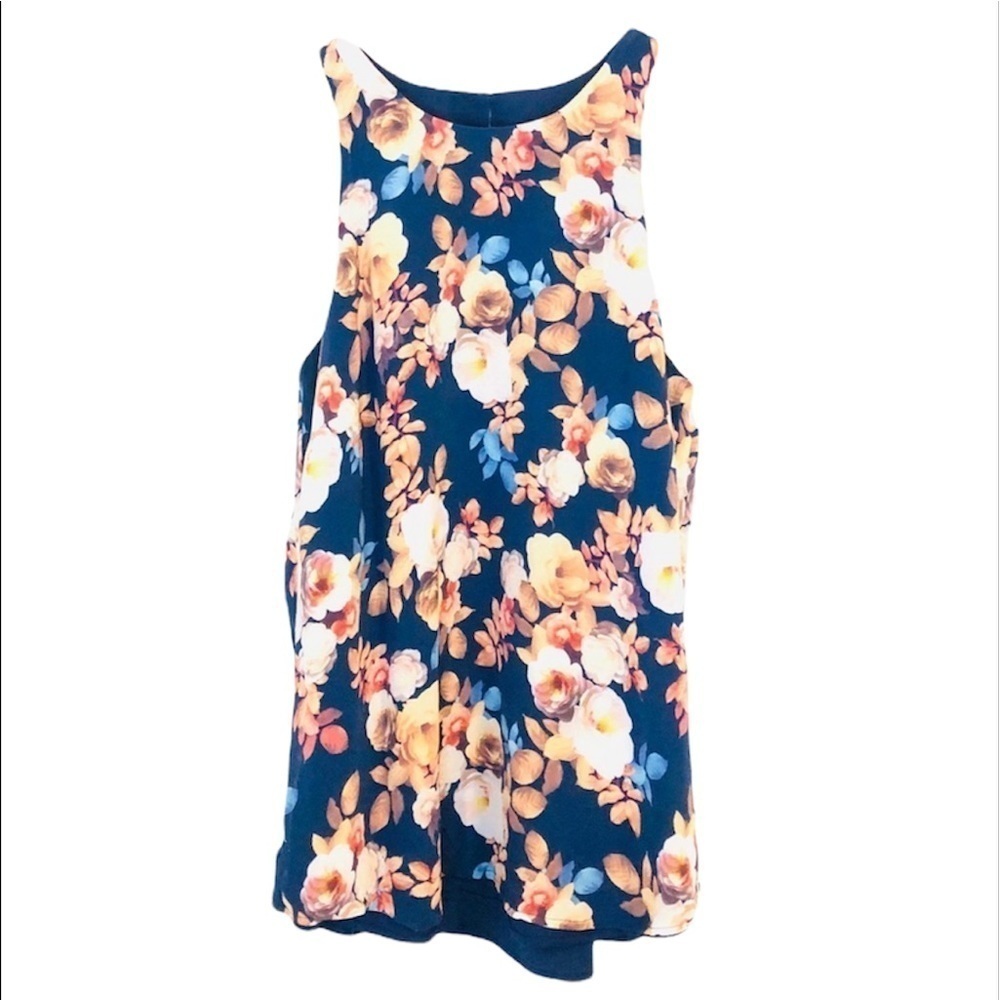 2/$30 J. Crew - Navy Floral Sleeveless Blouse Tank Top Size 0
- NWOT